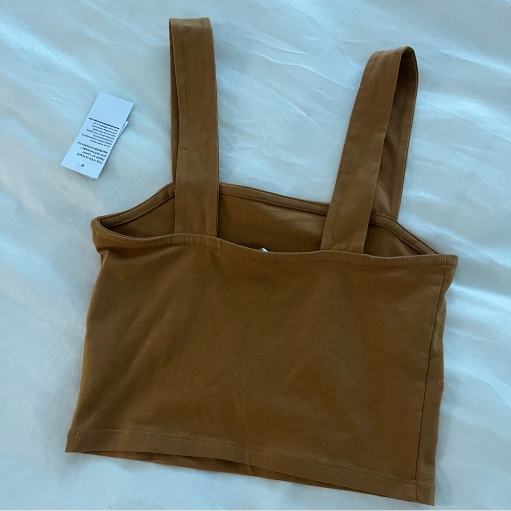 NWT BP Nordstrom Tank Top camel/ tan square neck tank top! - Picture 4 of 5